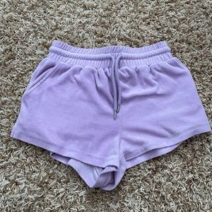 Forever 21 Lavender velvet shorts